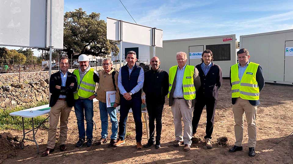 Primera piedra de las obras de la EDAR de La Granada de Riotinto