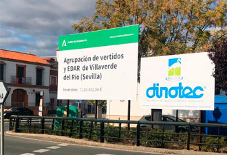 Foto1 - DINOTEC comienza las obras de la agrupación de Vertidos y EDAR de Villaverde del Río en Sevilla