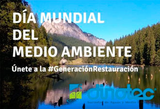 Cartel Día Mundial del Medio Ambiente en lago