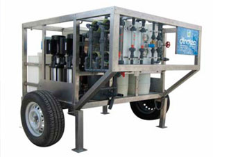 Sistema industrial de tratamiento de agua portátil