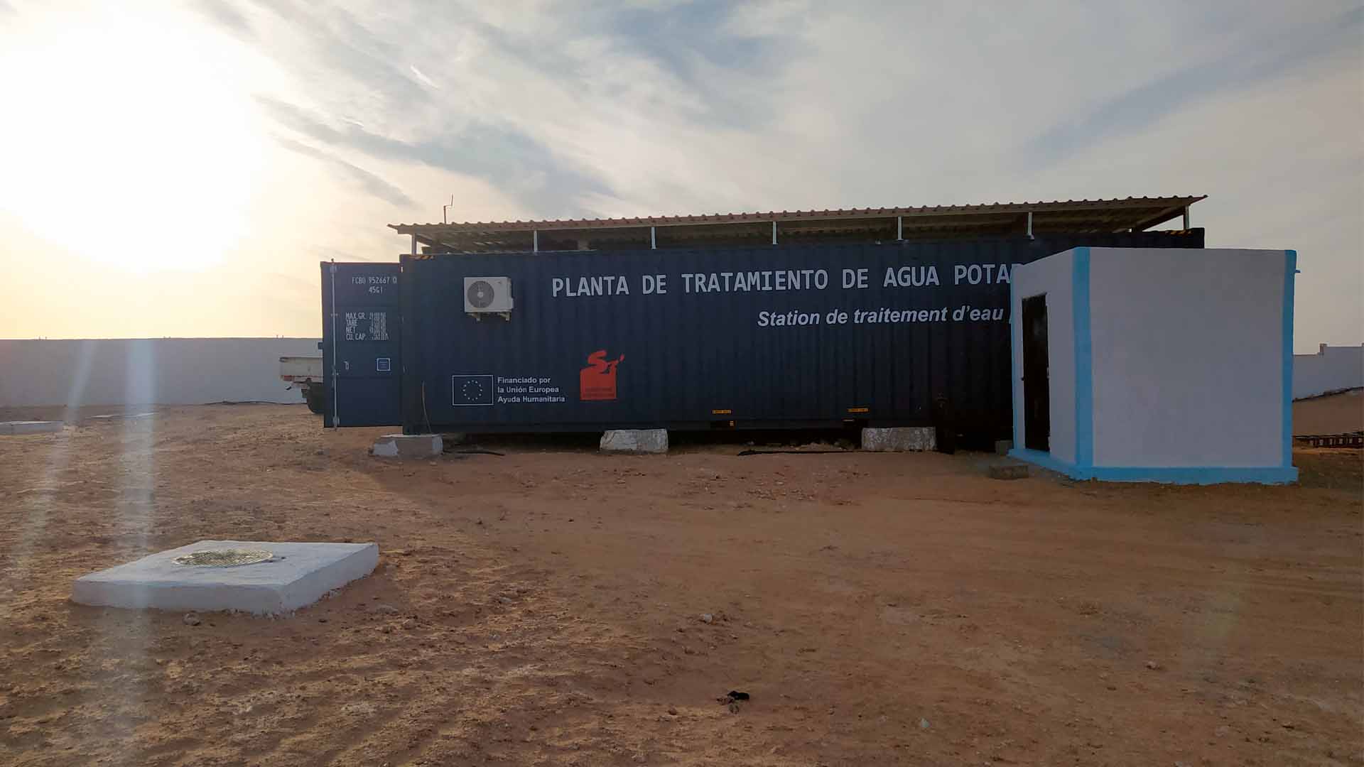 Planta de tratamiento de agua potable en desierto