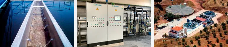 Instalaciones de acuicultura y planta de tratamiento de agua