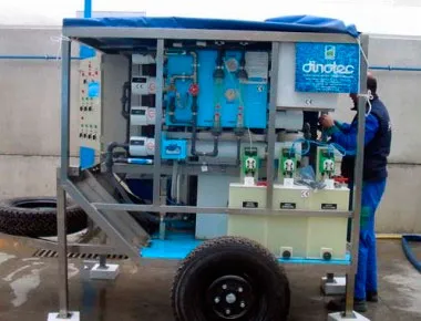 Planta móvil de tratamiento de agua industrial